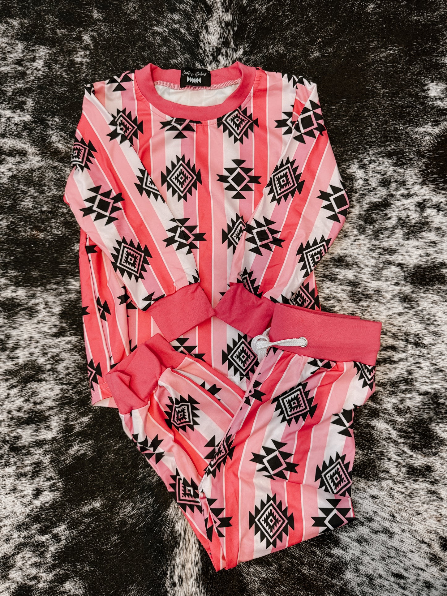 Pink Aztec Kids Jammie Set