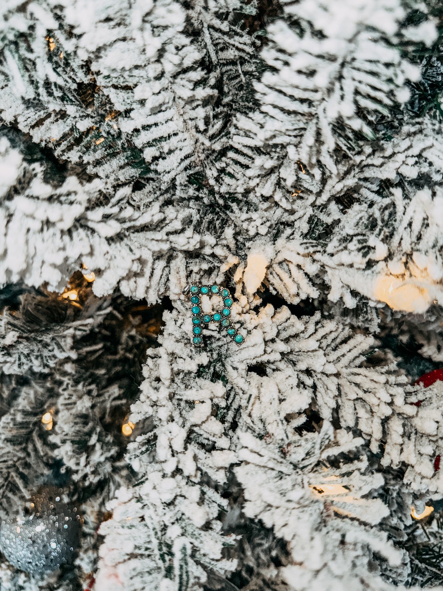 Authentic Turquoise Initial Pendent “R”