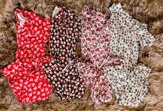 Christmas Jammies **LUXE KIDS BUTTON UP**