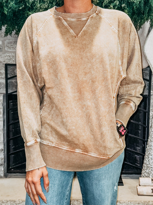 Halo French Terry Pullover [Brown]
