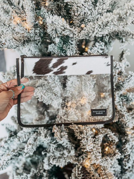 Hide Pouch [Brown + White]