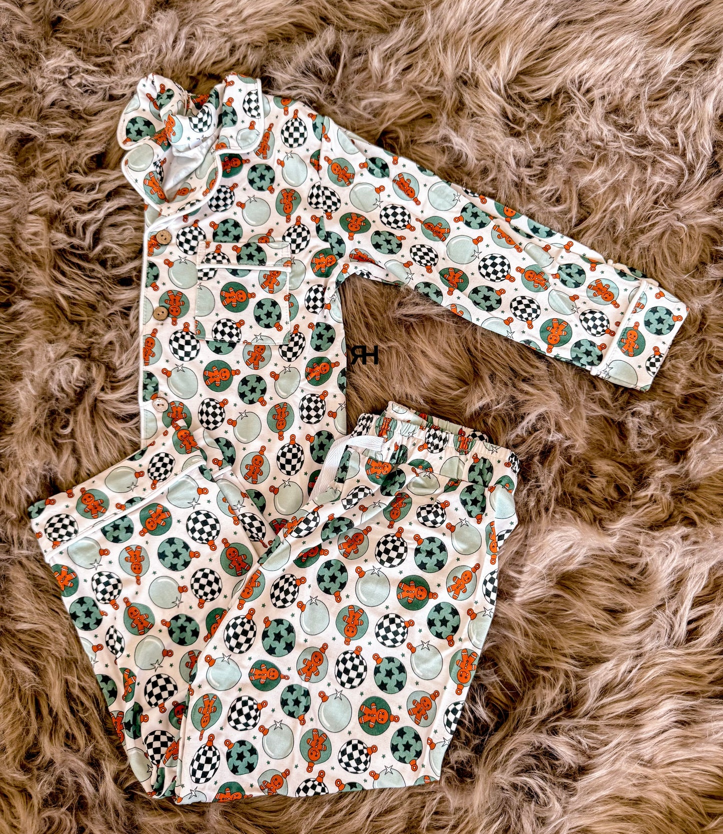 Christmas Jammies **LUXE KIDS BUTTON UP**