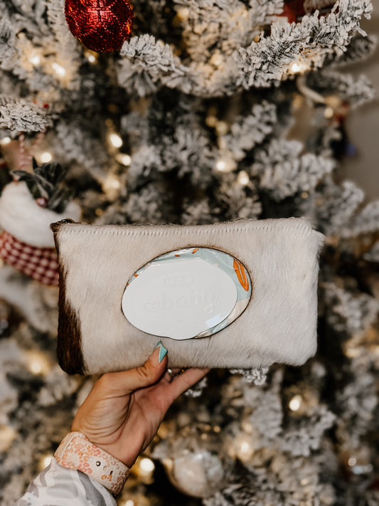 Brown + White Jumbo Wipe Cover