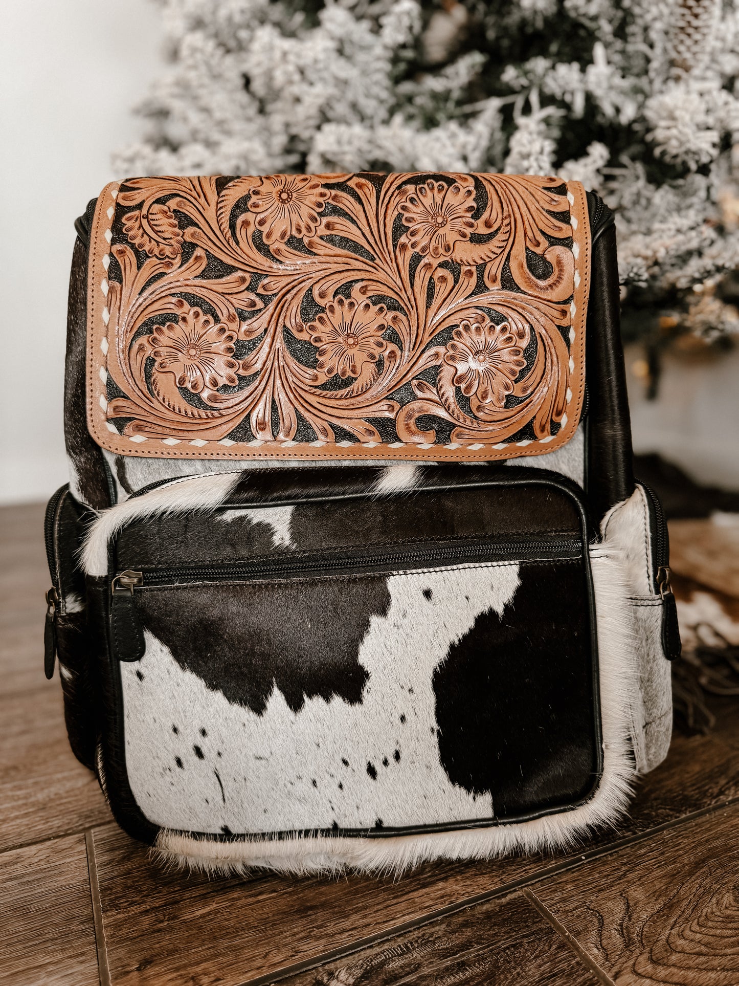 Tooled Leather Backpack #4