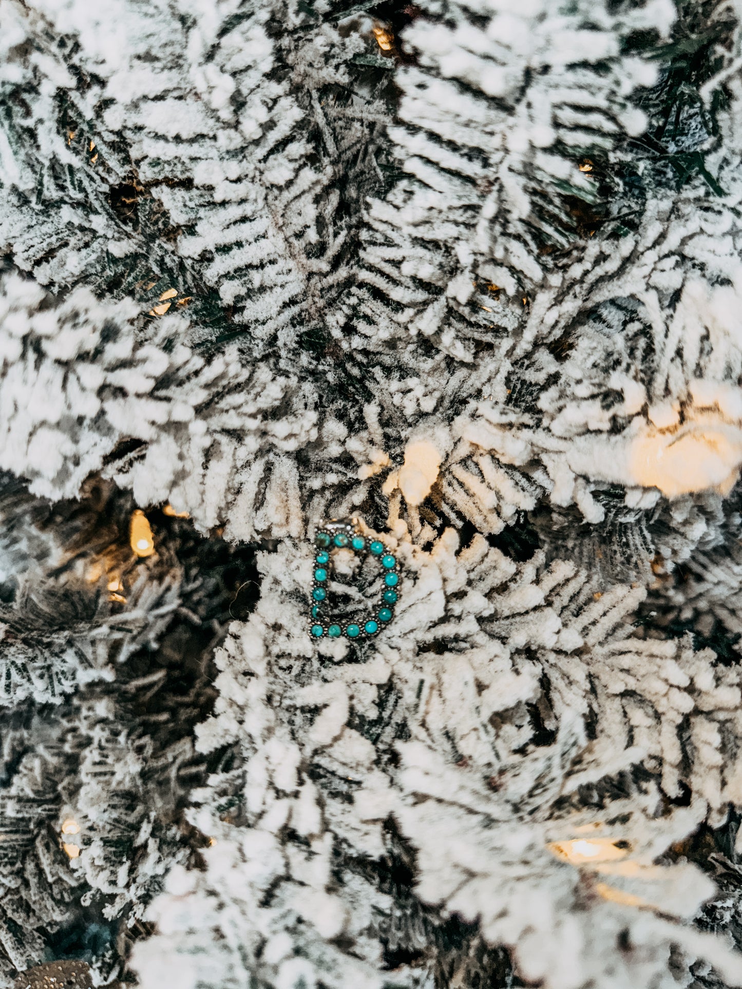 Authentic Turquoise Initial Pendent “D”