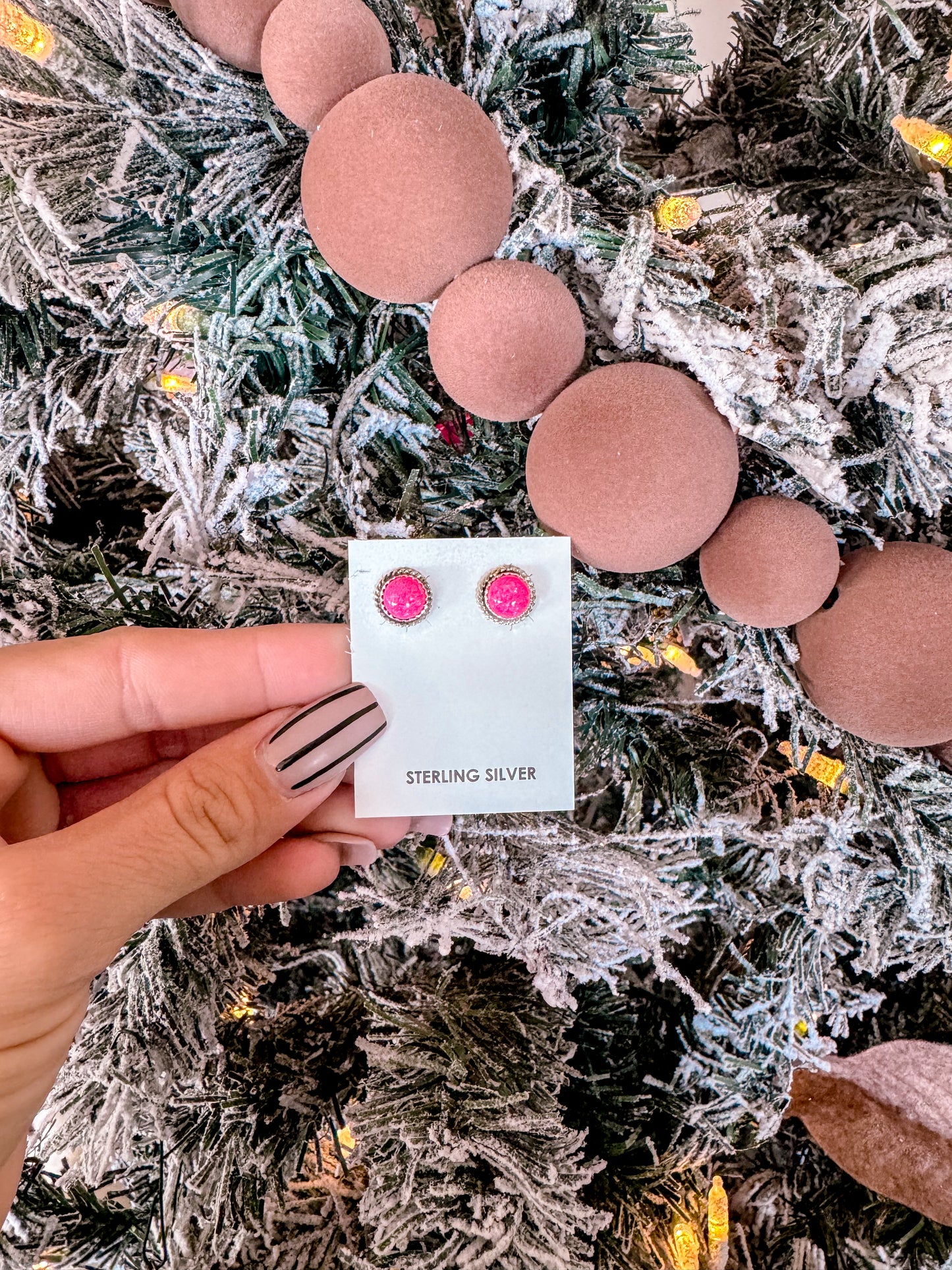 Authentic Pink Opal Earrings