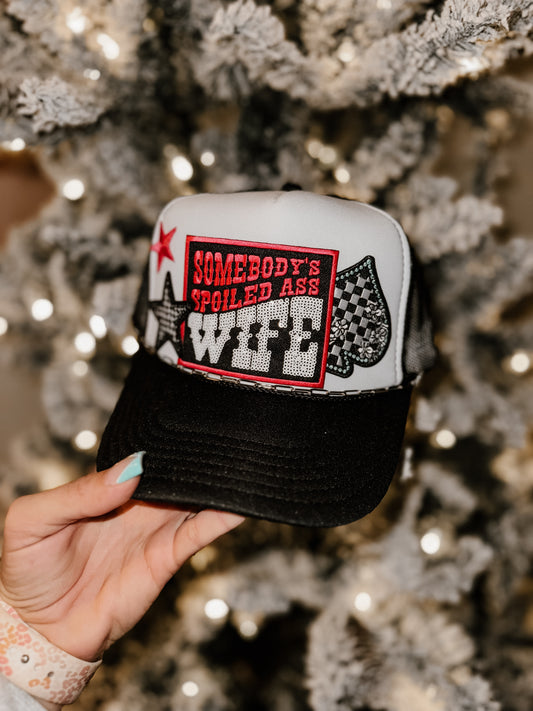 Somebodys Spoiled A** trucker Cap