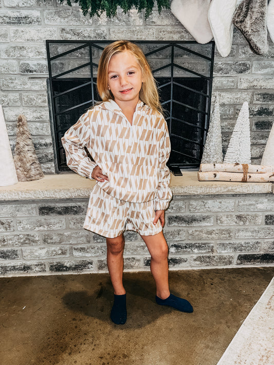 Kamryn Kids Toddler 2 Piece Hoodie Set [Tan]