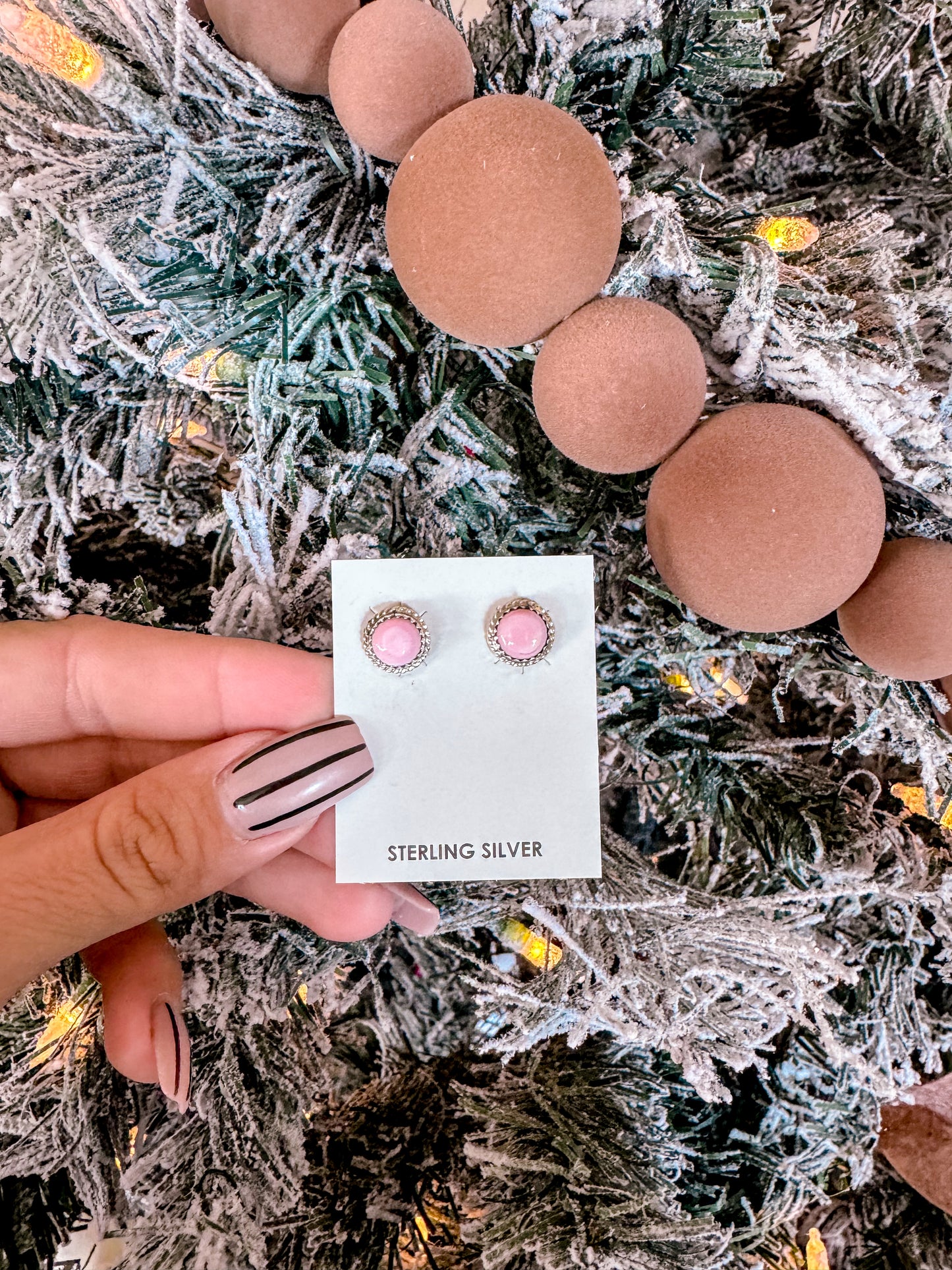 Authentic Pink Opal Earrings