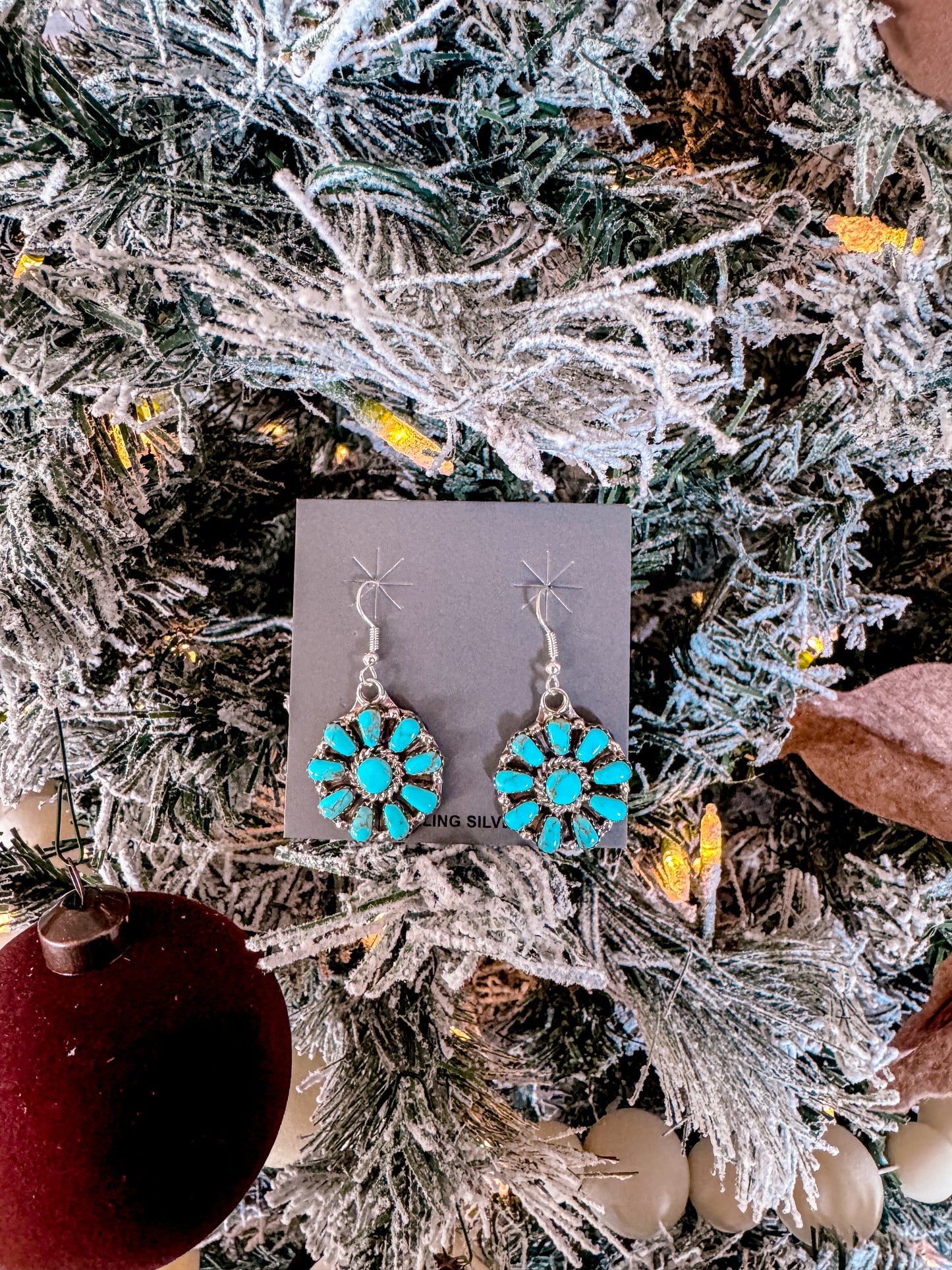Kingman Stamped Cluster Earrings