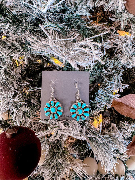 Kingman Stamped Cluster Earrings