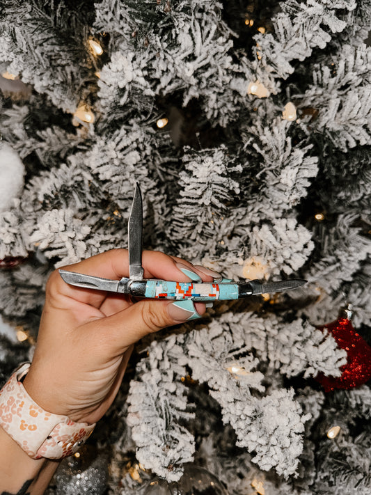 Mini Turquoise Knife [3 Blade]