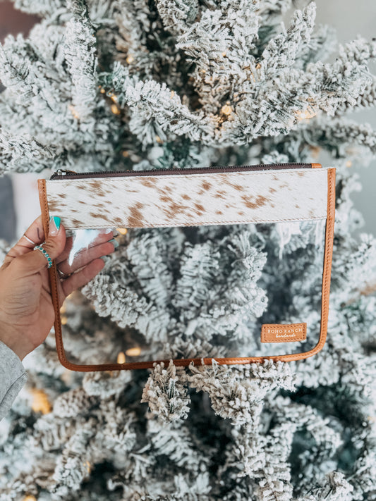 Hide Pouch [Tan + White]