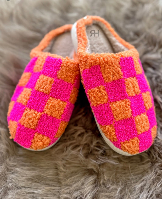 Dream Me Checkered Slippers
