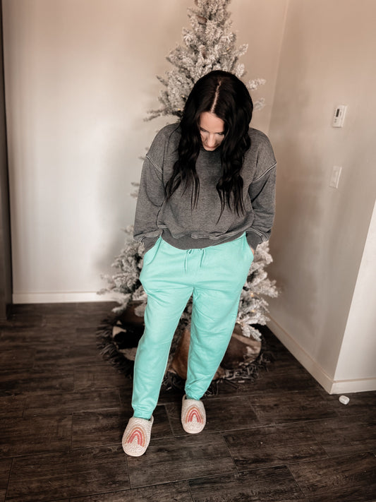 Comfy Cozy Sweats [Teal]